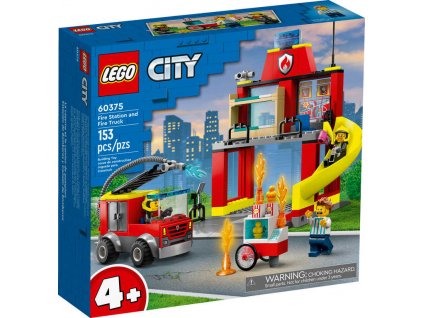 LEGO CITY Hasičská stanice a auto hasičů 60375 STAVEBNICE  + Dárek zdarma