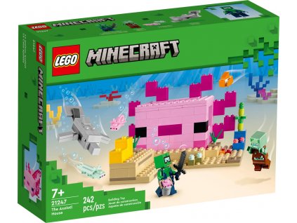LEGO MINECRAFT Domeček axolotlů 21247 STAVEBNICE  + Dárek zdarma