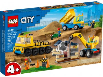 LEGO CITY Vozidla ze stavby a demoliční koule 60391 STAVEBNICE  + Dárek zdarma