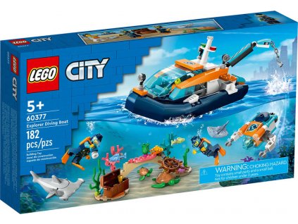 LEGO CITY Průzkumná ponorka potápěčů 60377 STAVEBNICE  + Dárek zdarma