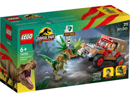 LEGO JURASSIC WORLD Útok dilophosaura 76958 STAVEBNICE  + Dárek zdarma