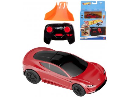 MATTEL HOT WHEELS RC Auto Tesla Roadster na vysílačku 2,4GHz na baterie  + Dárek zdarma