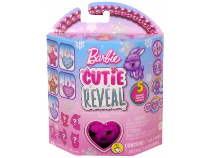 MATTEL BRB PLYŠ Kabelka Barbie Cutie Reveal 5 překvapení 5 druhů