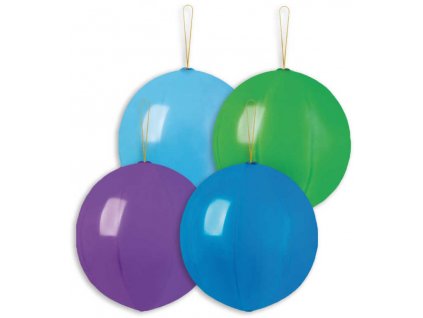 GEMAR Balónek nafukovací punch ball 45cm pastelový set 4ks různé barvy