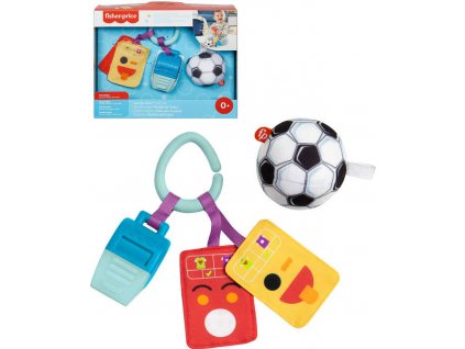 FISHER PRICE Baby set píšťálka s míčem a trestnými kartami pro malé fotbalisty  + Dárek zdarma