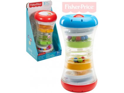 FISHER PRICE Baby věž s aktivitami chrastítko s kuličkami 3v1 pro miminko  + Dárek zdarma