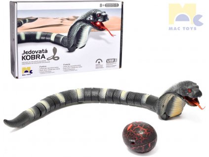 MAC TOYS RC Had kobra 44cm interaktivní na dálkové ovládání na baterie USB  + Dárek zdarma