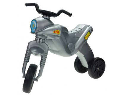 MAD Odrážedlo ENDURO Maxi dětské odstrkovadlo stříbrná motorka do 25kg  + Dárek zdarma