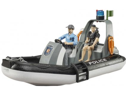 BRUDER 62733 Policejní člun set se dvěma figurkami a doplňky  + Dárek zdarma