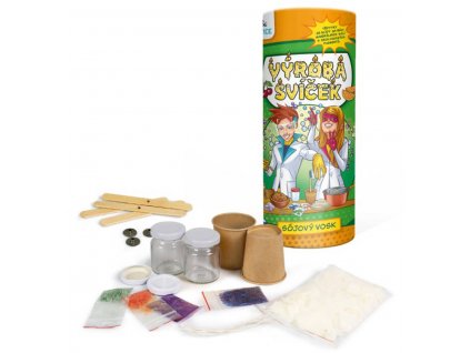 ALBI SCIENCE Výroba svíček Sójový vosk experimentální vědecký set pro děti