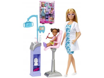 MATTEL BRB Panenka Barbie povolání zubařka blondýnka set s panenkou  + Dárek zdarma