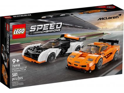 LEGO SPEED CHAMPIONS McLaren Solus GT a McLaren F1 LM 76918 STAVEBNICE  + Dárek zdarma