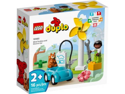 LEGO DUPLO Větrná turbína a elektromobil 10985 STAVEBNICE