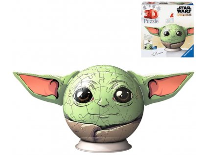 RAVENSBURGER Puzzleball 3D Star Wars Baby Yoda Pokeball skládačka 72 dílků