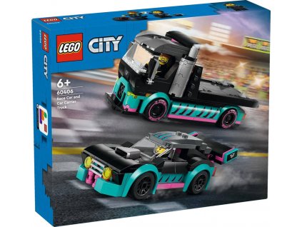 LEGO CITY Auto kamión se závodním autem 60406 STAVEBNICE  + Dárek zdarma