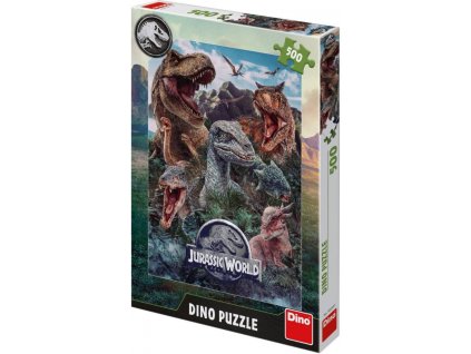 DINO Puzzle Jurský svět (Jurassic World) 33x47cm skládačka 500 dílků