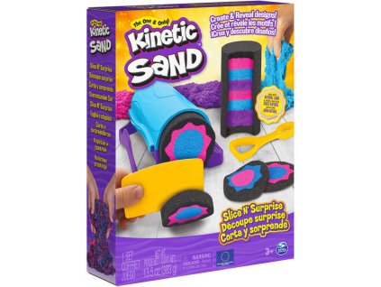 SPIN MASTER Kinetic Sand krájená překvapení set kinetický písek s nástroji