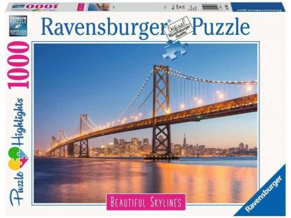 RAVENSBURGER Puzzle San Francisco most 1000 dílků 70x50cm skládačka