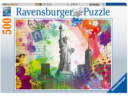 RAVENSBURGER Puzzle Pohlednice z New Yorku 500 dílků 49x36cm skládačka