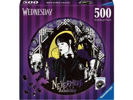 RAVENSBURGER Puzzle kruhové Wednesday 500 dílků 52cm skládačka