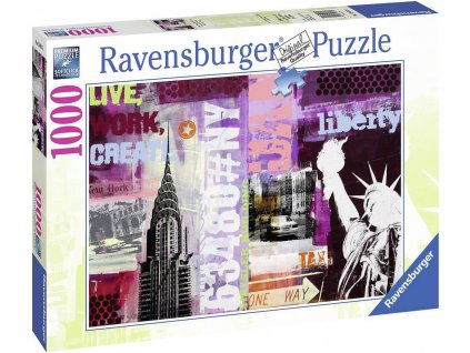RAVENSBURGER Puzzle New York koláž 1000 dílků 70x50cm skládačka