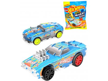 MATTEL HOT WHEELS Stavebnice mini autíčko zpětný chod s překvapením