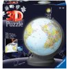 RAVENSBURGER Puzzleball 3D Globus skládačka 548 dílků na baterie Světlo LED  + Dárek zdarma