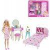MATTEL BRB Ložnice herní set panenka Barbie s doplňky  + Dárek zdarma