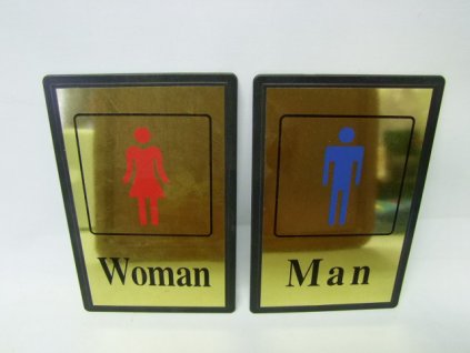 WC tabuľka označenie toalety (Farba Modrá, Veľkosť Neurčená)