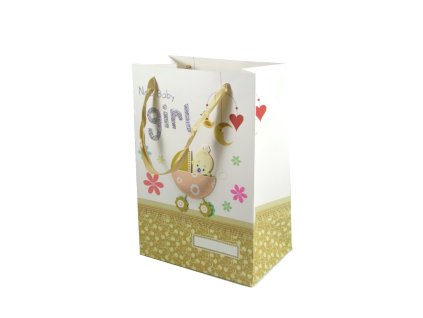 Darčeková taška New Baby girl 19 x 28 (Farba Ružová, Veľkosť Neurčená)