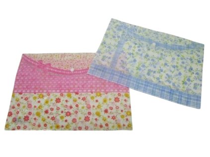 PVC obal na dokumenty A4 s klipom – kvetinový vzor