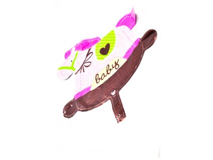 BALON KONIK BABY 40*40. (Farba Ružová, Veľkosť Neurčená)