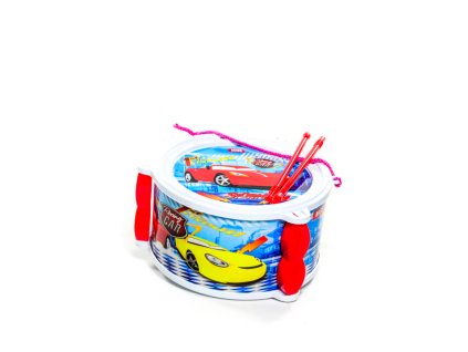 Detská bubon s paličkami Racing Car, 21cm (Farba Svetlomodrá, Veľkosť 21x21cm)