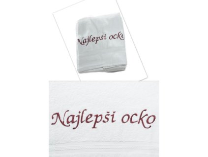 Osuška Najlepší ocko - biela 70x140cm, PoloTrade (Farba Biela, Veľkosť 70x140cm)