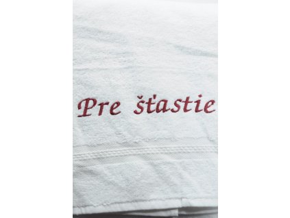 Osuška Pre šťastie - biela 70x140cm, PoloTrade (Farba Biela, Veľkosť 70x140cm)