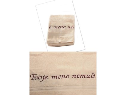 Uterák Tvoje meno nemali - oranžový 87*49cm, PoloTrade (Farba Oranžová, Veľkosť 100x50cm)