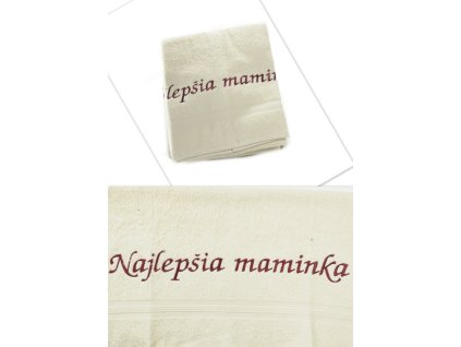 Uterák Najlepšia maminka - svetlohnedý 87*49cm, PoloTrade (Farba Svetlohnedá, Veľkosť 100x50cm)