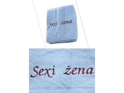 Uterák Sexi žena - modrý 100x50cm, PoloTrade (Farba Modrá, Veľkosť 100x50cm)