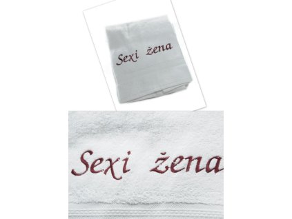 Osuška Sexi žena - biela 70x140cm, PoloTrade (Farba Biela, Veľkosť 70x140cm)