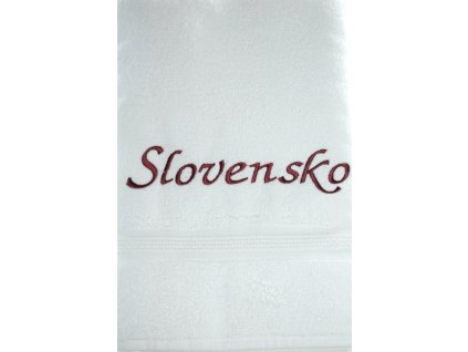 Osuška Slovensko - biela, 70x140cm, PoloTrade (Farba Biela, Veľkosť 70x140cm)