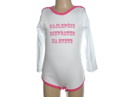 Detské body - Najlepšie dievčatko na svete (Farba Svetloružová, Veľkosť 80)