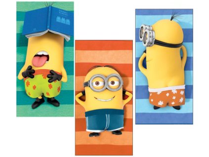 Osuška MINIONS opaľovanie 70x140cm, Sun City (Farba Svetlomodrá, Veľkosť 70x140cm)