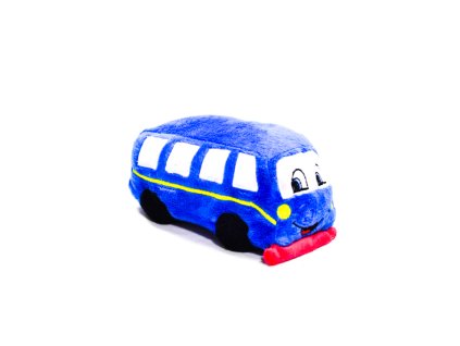 Plyšová hračka - autobus 20 cm (Farba Modrá, Veľkosť 20cm)