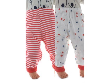 Baby tepláky pružkované, 2 kusy v balení (Farba Červená, Veľkosť 50cm)