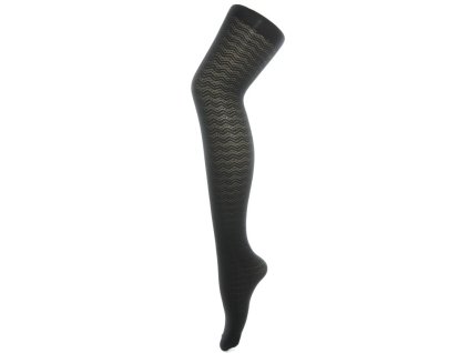Dámske čierne pančuchy - vzorované DENIER 180 (Farba Čierna, Veľkosť S-L)