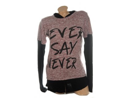 Dámsky sveter PoloTrade Never say never (Farba Červená, Veľkosť M)