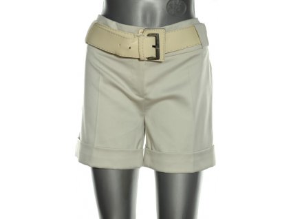 Dámske krátke nohavice s opaskom (Farba Béžová, Veľkosť 36)