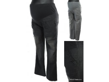 Damske elegantné tehotenské nohavice (Farba Čierna, Veľkosť L)