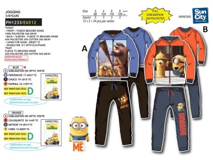 KOMPLET MINIONS-OOPS (Farba Modrá, Veľkosť 3r)