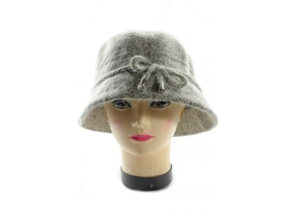 Dámsky klobúk - chlpatý (Farba Tmavošedá, Veľkosť UNI)